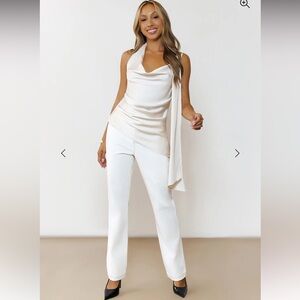 Hello Molly HEATWAVE GLOW ONE SHOULDER TOP CHAMPAGNE. BNWT. Size Medium (6)